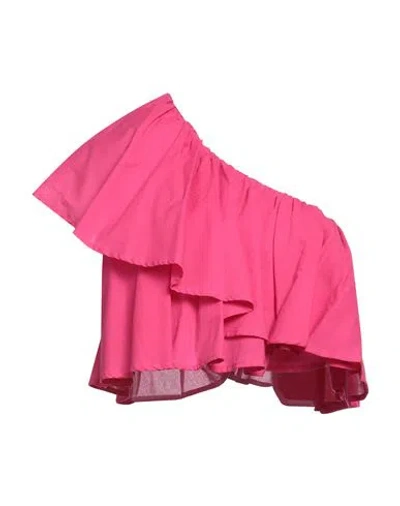 Kaos Jeans Woman Top Magenta Size 8 Cotton