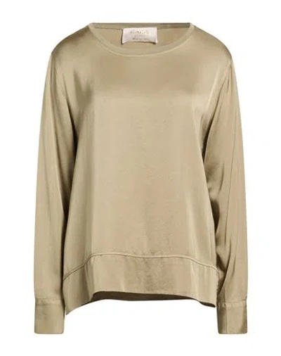 Kaos Jeans Woman Top Military Green Size M Viscose In Animal Print