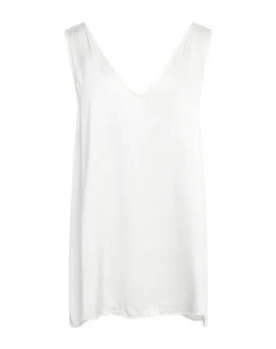 Kaos Jeans Woman Top Off White Size 6 Viscose