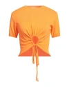 Kaos Jeans Woman Top Orange Size L Viscose, Polyamide