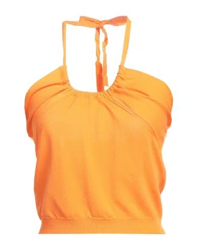Kaos Jeans Woman Top Orange Size M Viscose, Polyamide