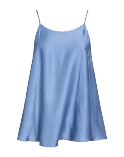 Kaos Jeans Woman Top Pastel Blue Size 6 Viscose