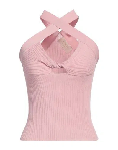 Kaos Jeans Woman Top Pink Size M Viscose, Polyamide