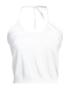 Kaos Jeans Woman Top White Size M Viscose, Polyamide In White
