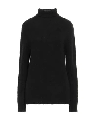 Kaos Jeans Woman Turtleneck Black Size L Acrylic, Polyamide, Mohair Wool, Wool, Elastane