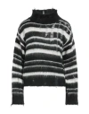 Kaos Jeans Woman Turtleneck Black Size M Acrylic, Mohair Wool, Polyacrylic In Black