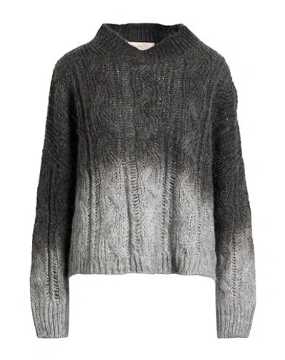 Kaos Jeans Woman Turtleneck Charcoal Size S Acrylic, Mohair Wool, Polyamide In Multi
