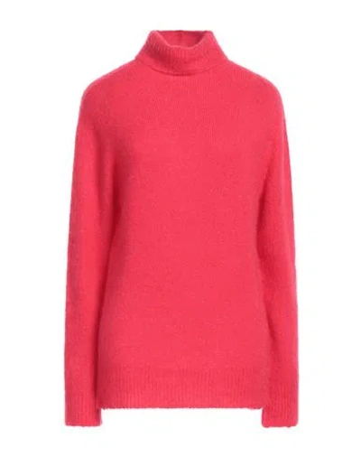 Kaos Jeans Woman Turtleneck Fuchsia Size M Acrylic, Polyamide, Mohair Wool, Wool, Elastane