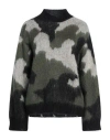 Kaos Jeans Woman Turtleneck Military Green Size Xs Acrylic, Mohair Wool, Polyamide