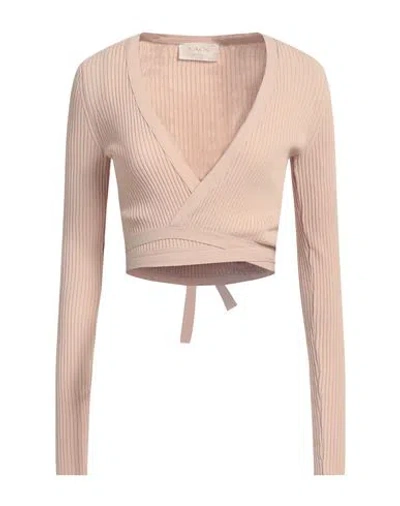 Kaos Jeans Woman Wrap Cardigans Beige Size M Viscose, Polyamide