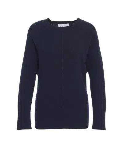 Kaos Knit Wool Sweater With Vertical Seam Detail In Black
