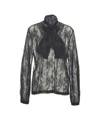 Kaos Lace Shirt With Bow Details In Gray