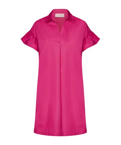 Kaos Lace Sleeve Dress In Pink