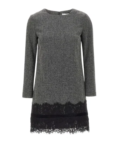 Kaos Lace Straight-fit Dress In Gray