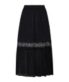 Kaos Lace Trim Midi Skirt