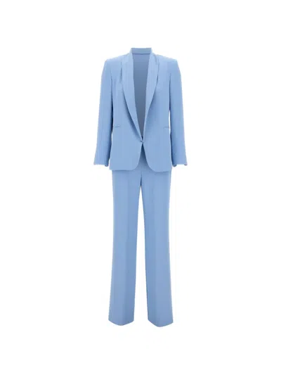 Kaos Long-sleeved Suit And Trousers Set In Blue