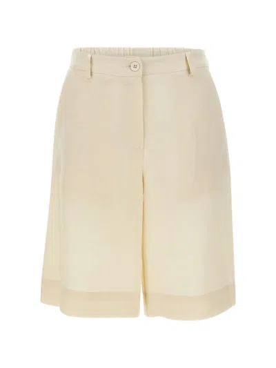 Kaos Linen Bermuda Shorts In Neutral