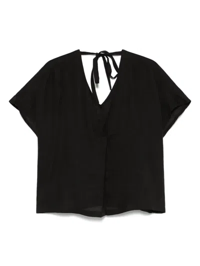 Kaos Linen Blouse In Black