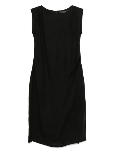 Kaos Linen Midi Dress In Black