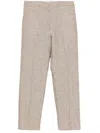 Kaos Linen Trousers In Neutrals