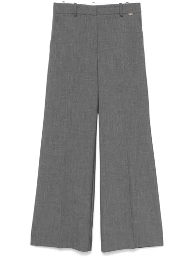 Kaos Logo-plaque Palazzo Pants In Grey