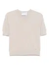 Kaos T-shirt Mit Logo-schild In Nude