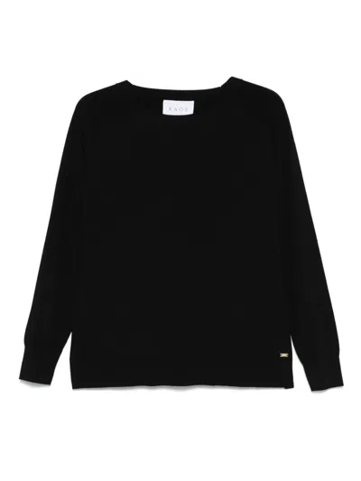 Kaos Logo-plaque Top In Black