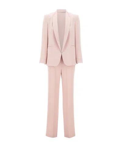 Kaos Long-sleeved Suit Jacket And Trousers Set In Pink