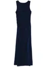 Kaos Lurex Maxi Dress In Blue