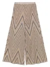 Kaos Lurex Trousers In Brown