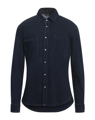Kaos Man Shirt Blue Size L Cotton, Elastane