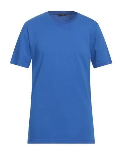 Kaos Man T-shirt Bright Blue Size L Cotton