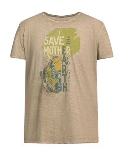 Kaos Man T-shirt Military Green Size L Cotton