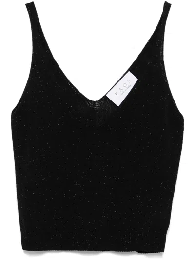 Kaos Metallic-threading Tank Top In ブラック
