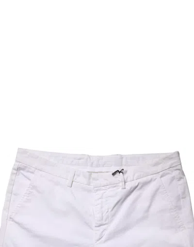Pre-owned Kaos Mid Waist Cotton Stretch Casual Men Trouser Men's Pants () In White