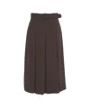 Kaos Midi Skirt Pleated In Black