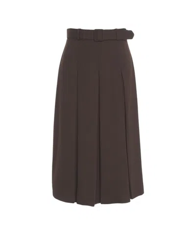 Kaos Midi Skirt Pleated In Black
