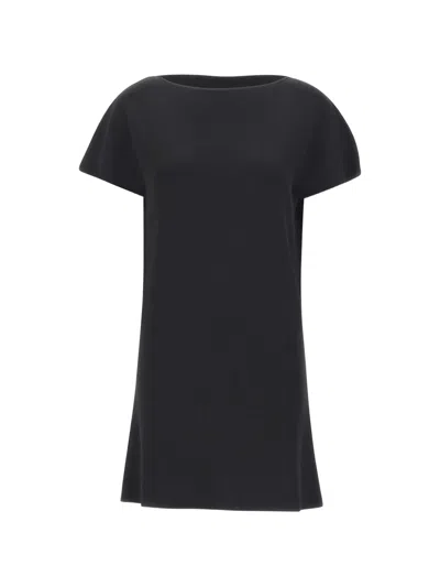 Kaos Mini Boat-neck Knitted Dress In Black