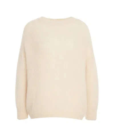 Kaos Mohair Blend Sweater In Neutral
