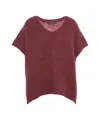 Kaos Mohair V-neck Sweater In Burgundy