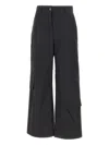 Kaos Multi-pockets Cargo Straight Trousers In Black
