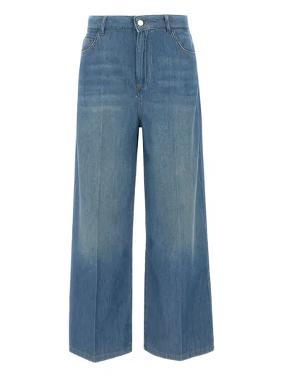 Kaos Norma High Waist Wide Leg Jeans In Blue