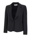 Kaos Notched-lapel Single-button Blazer In Black