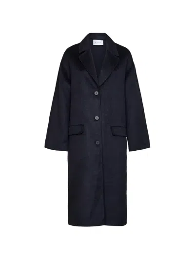 Kaos Notched-lapels Single-breasted Coat In 블루