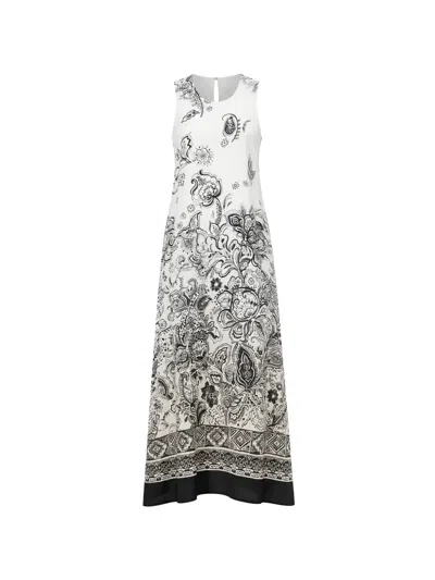 Kaos Paisley-print Sleeveless Midi Dress In Multi