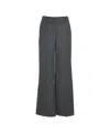 Kaos Palazzo Pants With Checked Pattern In Gray