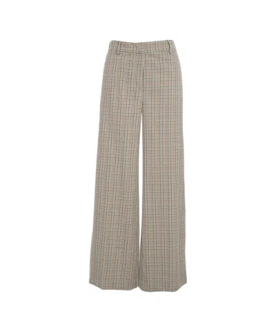 Kaos Palazzo Pants With Checked Pattern In Multi
