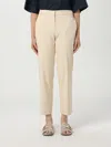Kaos Cream Crepe Slim Fit Trousers In Natural