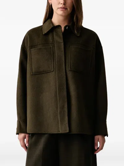 Kaos Patch-pocket Oversized Jacket In Green