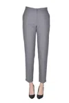 Kaos Pinstriped Trousers In Gray